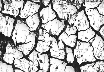 Obraz premium Ethereal White Cracked Texture Underlying Themes of Fragility and Decay - Generative AI