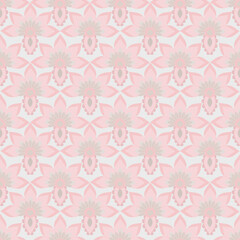 Pink and Gray Damask Seamless Patterns