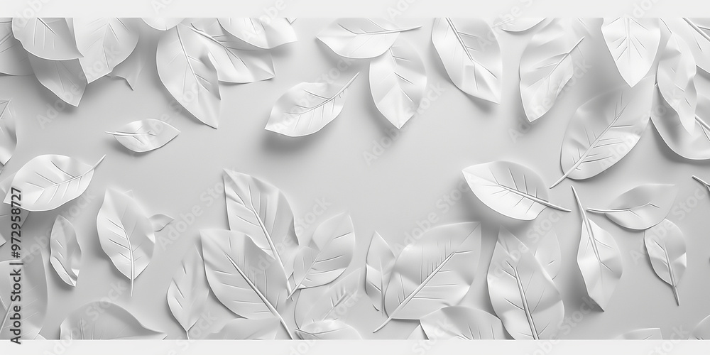 Canvas Prints a minimalist white background with elegant wavy lines.