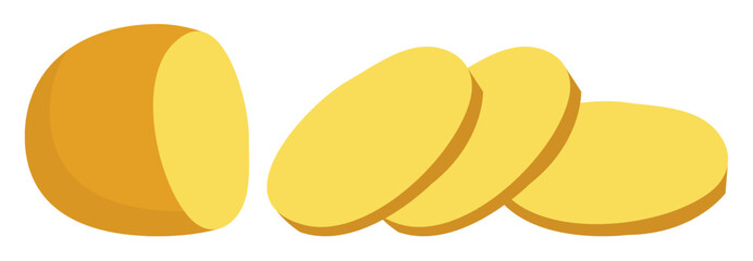 sliced potato vegetable