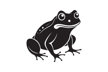 Frog silhouette vector illustration, Frog silhouette vector, Frog silhouette 