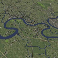 3D illustration of city and urban in Ho Chi Minh City Vietnam