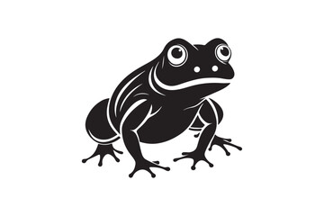 Frog silhouette vector illustration, Frog silhouette vector, Frog silhouette 