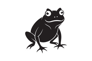 Frog silhouette vector illustration, Frog silhouette vector, Frog silhouette 