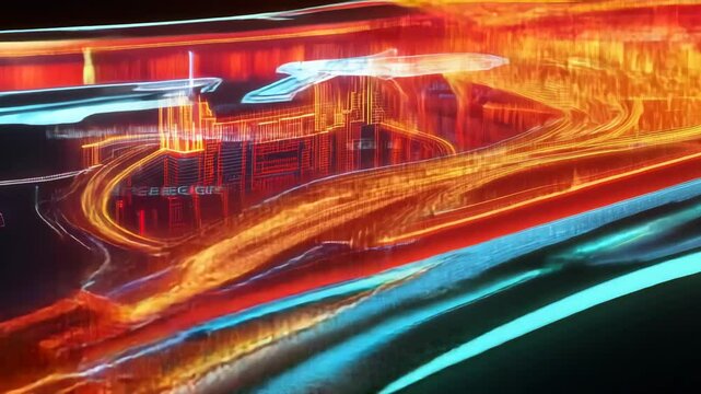 3d map with the image of fire and lava on a glass surface