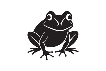 Frog silhouette vector illustration, Frog silhouette vector, Frog silhouette 