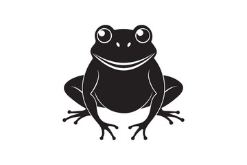 Frog silhouette vector illustration, Frog silhouette vector, Frog silhouette 