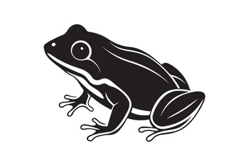 Frog silhouette vector illustration, Frog silhouette vector, Frog silhouette 