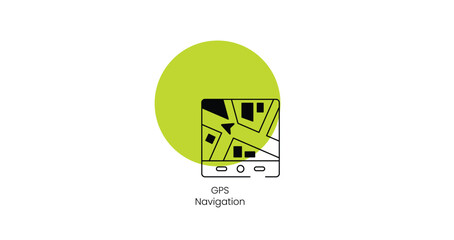 GPS Navigation System for Accurate Directions Vector Icon