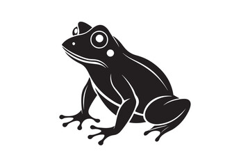 Frog silhouette vector illustration, Frog silhouette vector, Frog silhouette 