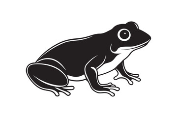 Frog silhouette vector illustration, Frog silhouette vector, Frog silhouette 