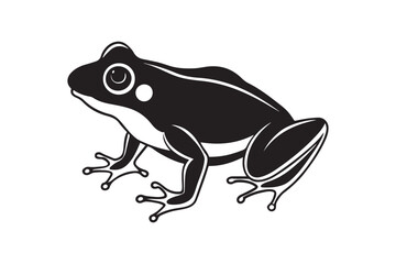 Frog silhouette vector illustration, Frog silhouette vector, Frog silhouette 