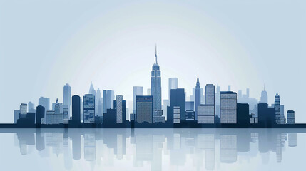 Fototapeta premium technological center of the city, high-rise office buildings, commercial and technological, background and banners