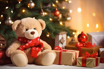 A modern and stylized Christmas tree with a minimalist design