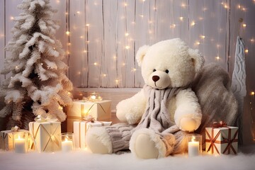 A modern and stylized Christmas tree with a minimalist design