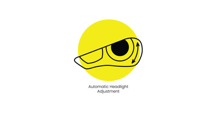 Automatic Headlight Adjustment Feature Vector Icon Design