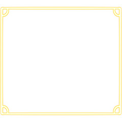 Glowing Golden Ornate Square Frame Illustration