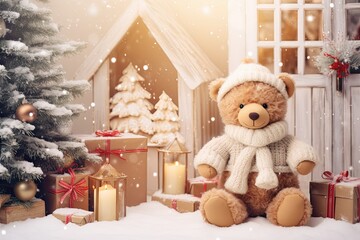 A modern and stylized Christmas tree with a minimalist design