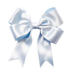 Naklejka premium Elegant Blue Satin Bow with Soft Ribbons and Stylish Design