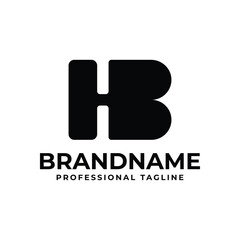 Letters HB Monogram Logo, suitable for any business with HB or BH initials