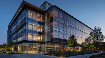 Obraz premium Contemporary Exterior Building Modern office 