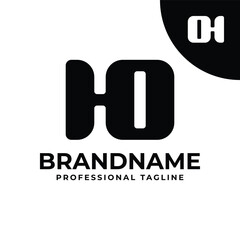 Letters HO or OH Monogram Logo, suitable for any business with HO or OH initials