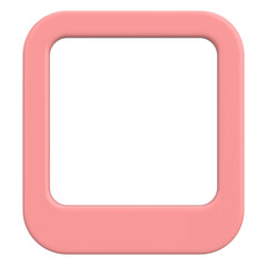 Profile box. Social media profile. 3D illustration.