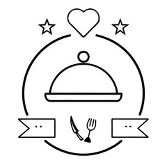 Dinner logo line art social media marketing