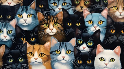 Obraz premium set of cats