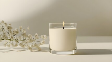 Scented candle glass mockup design