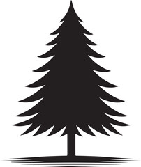 Obraz premium Christmas tree silhouettes vector on white background. Christmas tree illustration