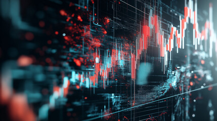 Fototapeta premium crypto background, with graphs, dark, mystery.
