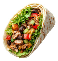 PNG Veggie-filled chicken burrito