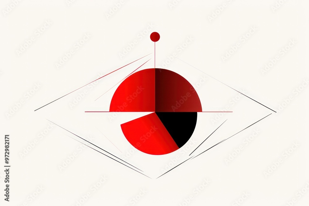 Poster a minimalist representation of a cell phone signal, using simple lines and geometric shapes to conve