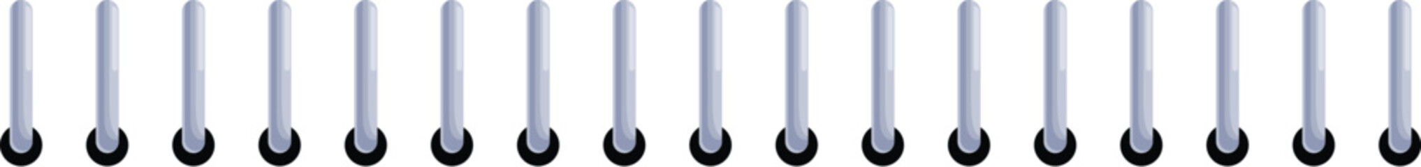 Row of realistic metal spiral binder coils is binding sheets of paper together