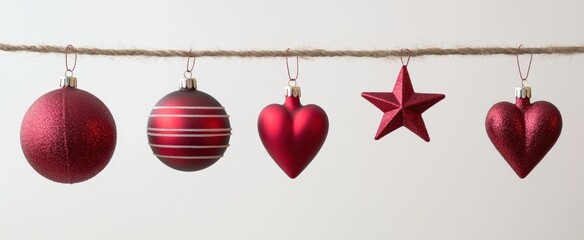 The Red Holiday Ornament Display