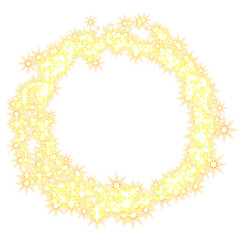 Golden Star Light Frame For Decoration Golden Starburst Frame