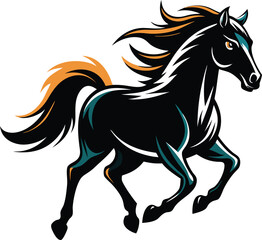 Horse silhouette vector