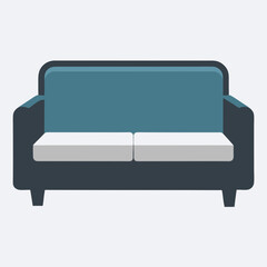 Business lounge sofa vector illustration