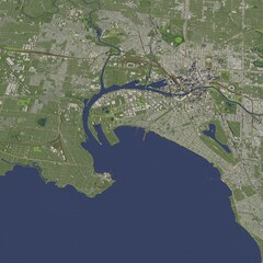 3D illustration of city and urban in Melbourne Australia
