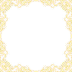 Golden Glam Frame Golden Star Glitter Frame Illustration
