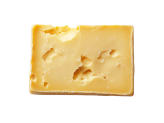 Close-up of a delicious block of cheese with a yellow hue, showcasing its unique texture and holes. Perfect for culinary-themed projects.
