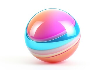 Obraz premium A vibrant, high-resolution 3D sphere rendered with realistic lighting and shadows