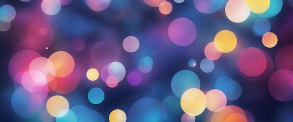 Obraz premium Abstract Background With Dark Blue Color and Colorful Bokeh Ligh