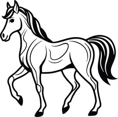 Horse silhouette vector