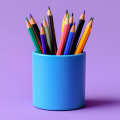 Fototapeta premium The working office icon on background with different working equipment items commuter, desk and notebook 