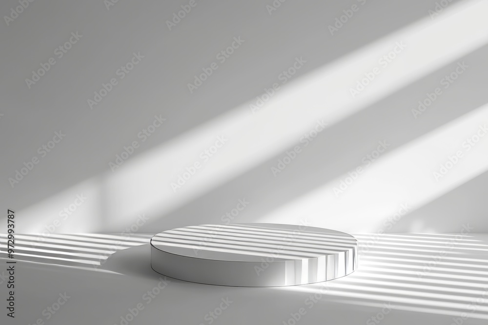 Poster an abstract 3d background for product presentations and brand advertising, with shadows of windows a