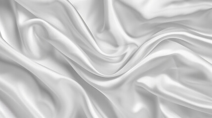 Obraz premium white silk fabric with folds and waves. elegant luxury design element for banner or wallpaper 