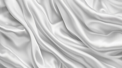 Obraz premium white silk fabric with folds and waves. elegant luxury design element for banner or wallpaper 