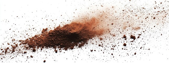 A sandstorm sand dust cloud which flies slowly in a transparent background,